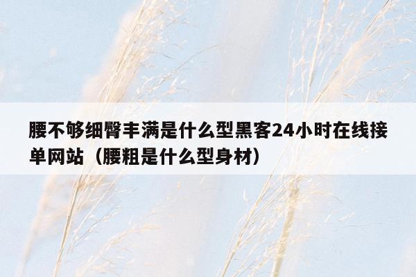 腰不够细臀丰满是什么型黑客24小时在线接单网站（腰粗是什么型身材）