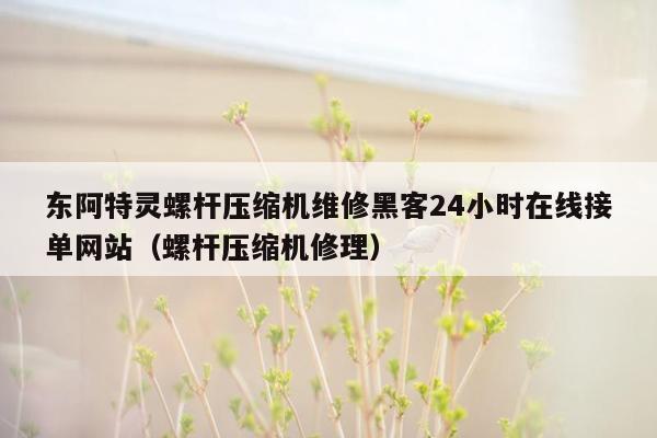 东阿特灵螺杆压缩机维修黑客24小时在线接单网站（螺杆压缩机修理）