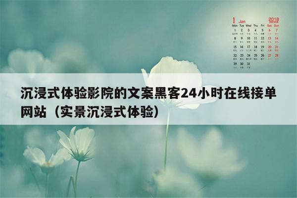 沉浸式体验影院的文案黑客24小时在线接单网站（实景沉浸式体验）