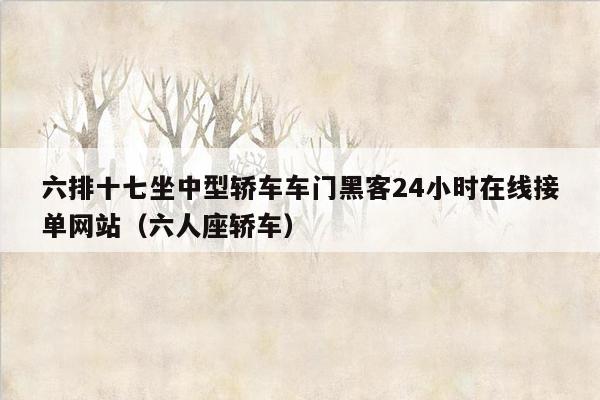 六排十七坐中型轿车车门黑客24小时在线接单网站（六人座轿车）