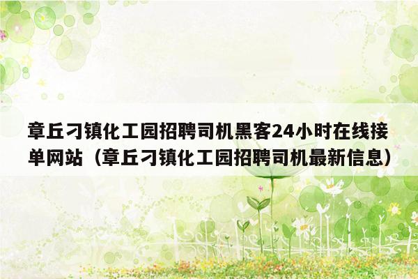 章丘刁镇化工园招聘司机黑客24小时在线接单网站（章丘刁镇化工园招聘司机最新信息）