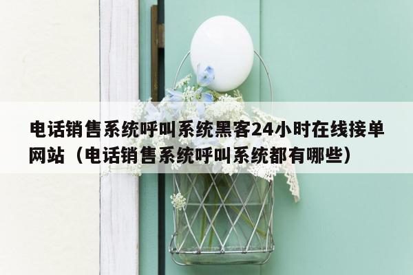 电话销售系统呼叫系统黑客24小时在线接单网站（电话销售系统呼叫系统都有哪些）