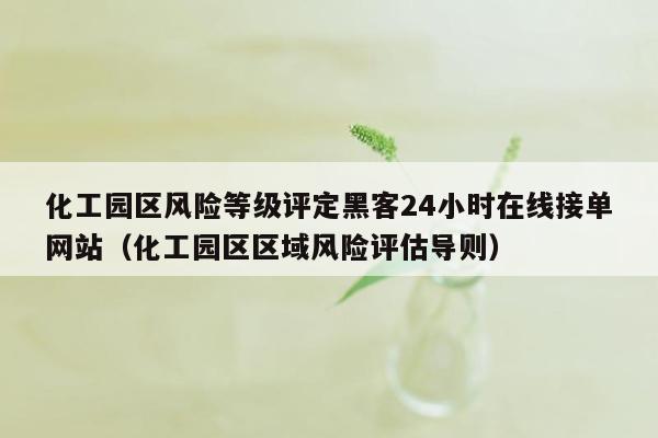 化工园区风险等级评定黑客24小时在线接单网站（化工园区区域风险评估导则）