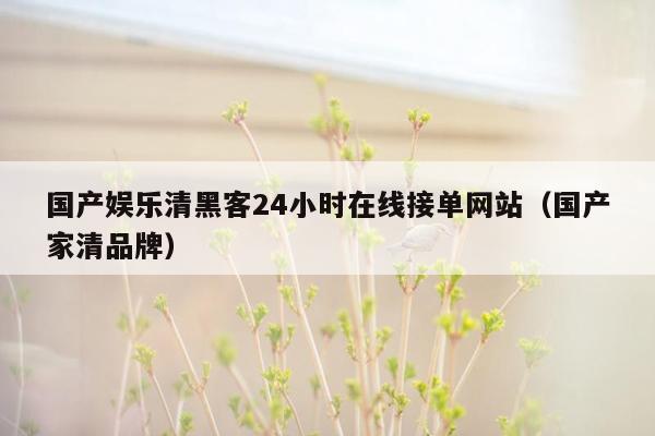 国产娱乐清黑客24小时在线接单网站（国产家清品牌）