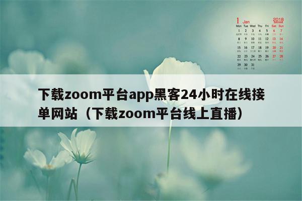 下载zoom平台app黑客24小时在线接单网站（下载zoom平台线上直播）