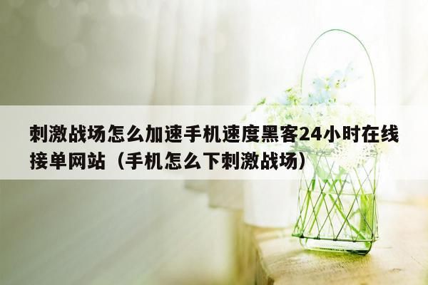 刺激战场怎么加速手机速度黑客24小时在线接单网站（手机怎么下刺激战场）