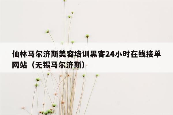 仙林马尔济斯美容培训黑客24小时在线接单网站（无锡马尔济斯）