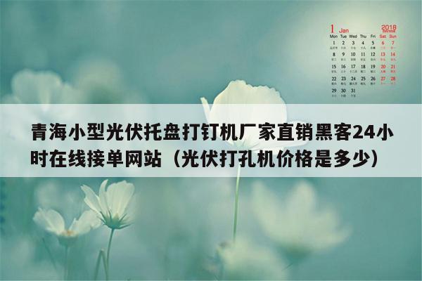 青海小型光伏托盘打钉机厂家直销黑客24小时在线接单网站（光伏打孔机价格是多少）