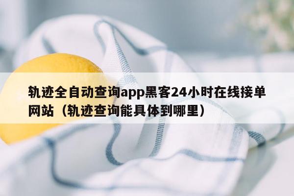 轨迹全自动查询app黑客24小时在线接单网站（轨迹查询能具体到哪里）