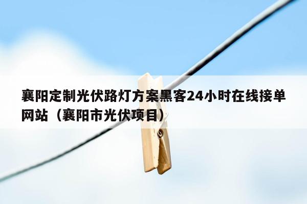 襄阳定制光伏路灯方案黑客24小时在线接单网站（襄阳市光伏项目）