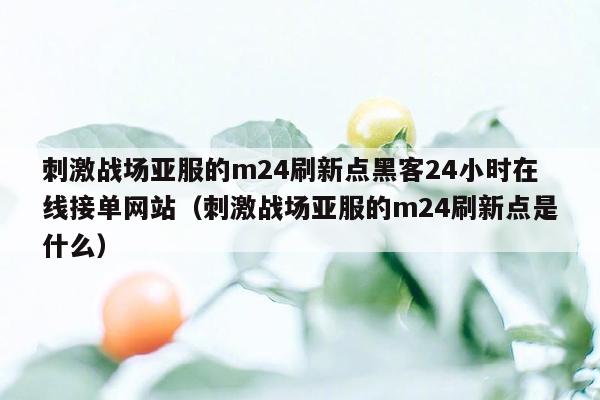 刺激战场亚服的m24刷新点黑客24小时在线接单网站（刺激战场亚服的m24刷新点是什么）