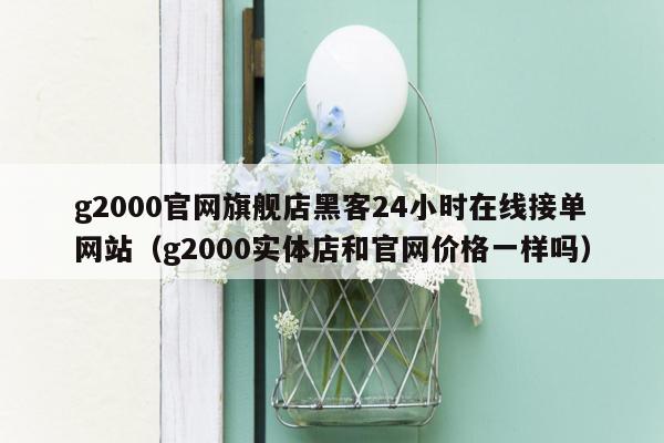 g2000官网旗舰店黑客24小时在线接单网站（g2000实体店和官网价格一样吗）