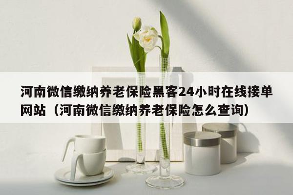 河南微信缴纳养老保险黑客24小时在线接单网站（河南微信缴纳养老保险怎么查询）