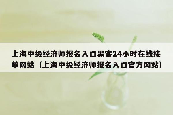 上海中级经济师报名入口黑客24小时在线接单网站（上海中级经济师报名入口官方网站）