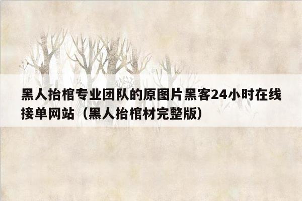 黑人抬棺专业团队的原图片黑客24小时在线接单网站（黑人抬棺材完整版）