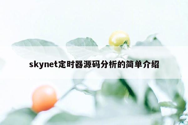 skynet定时器源码分析的简单介绍