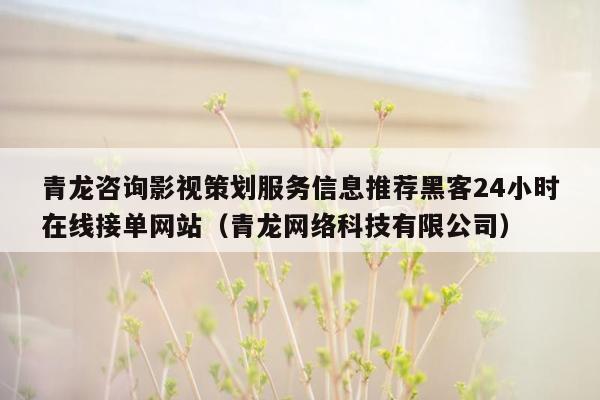 青龙咨询影视策划服务信息推荐黑客24小时在线接单网站（青龙网络科技有限公司）