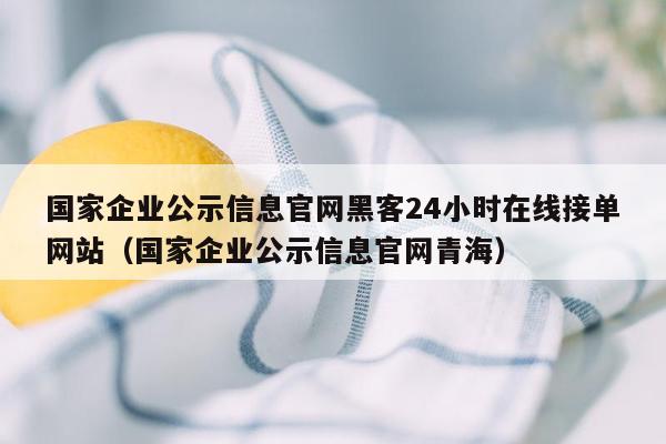 国家企业公示信息官网黑客24小时在线接单网站（国家企业公示信息官网青海）