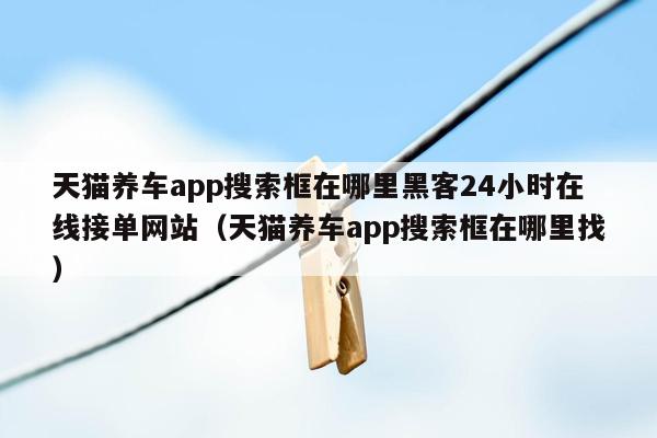 天猫养车app搜索框在哪里黑客24小时在线接单网站（天猫养车app搜索框在哪里找）