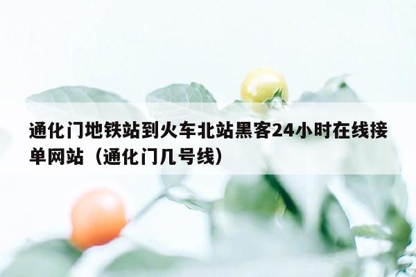 通化门地铁站到火车北站黑客24小时在线接单网站（通化门几号线）