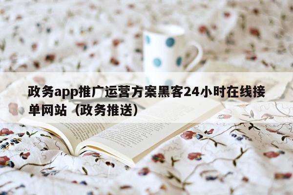 政务app推广运营方案黑客24小时在线接单网站（政务推送）