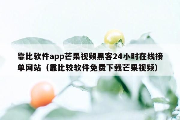 靠比软件app芒果视频黑客24小时在线接单网站（靠比较软件免费下载芒果视频）