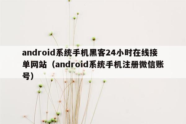 android系统手机黑客24小时在线接单网站（android系统手机注册微信账号）