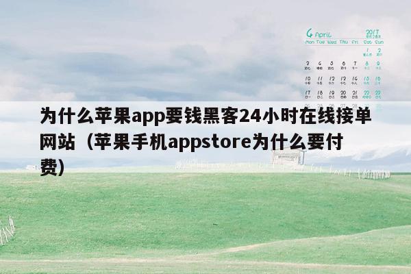 为什么苹果app要钱黑客24小时在线接单网站（苹果手机appstore为什么要付费）