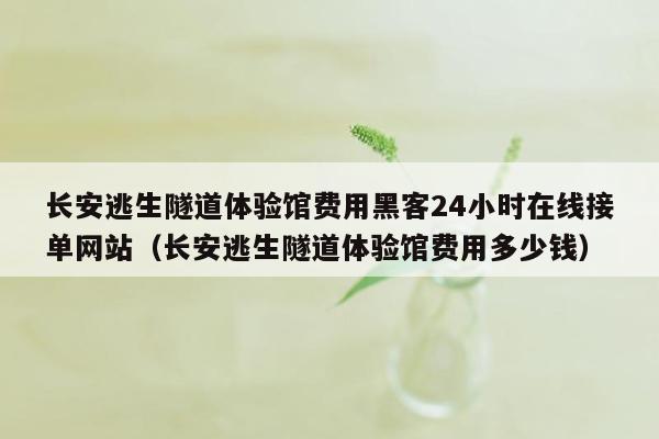 长安逃生隧道体验馆费用黑客24小时在线接单网站（长安逃生隧道体验馆费用多少钱）