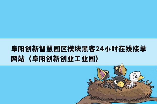 阜阳创新智慧园区模块黑客24小时在线接单网站（阜阳创新创业工业园）