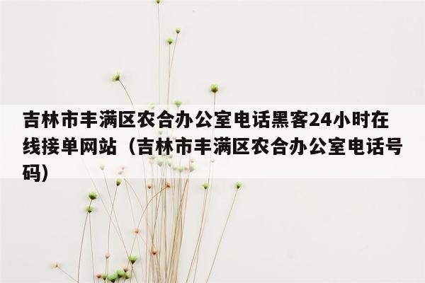 吉林市丰满区农合办公室电话黑客24小时在线接单网站（吉林市丰满区农合办公室电话号码）