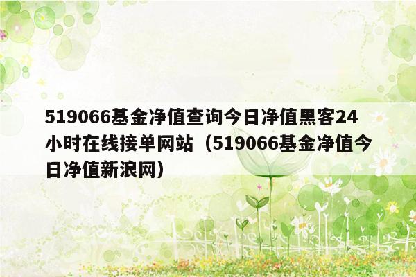 519066基金净值查询今日净值黑客24小时在线接单网站（519066基金净值今日净值新浪网）