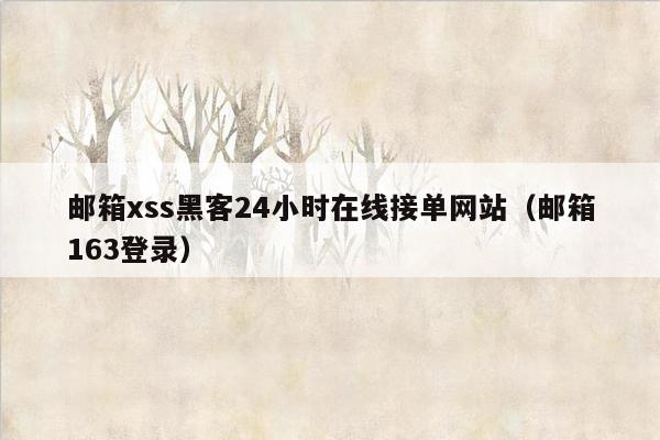 邮箱xss黑客24小时在线接单网站（邮箱163登录）