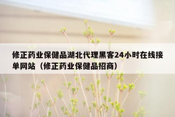 修正药业保健品湖北代理黑客24小时在线接单网站（修正药业保健品招商）