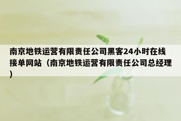 南京地铁运营有限责任公司黑客24小时在线接单网站（南京地铁运营有限责任公司总经理）