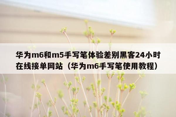 华为m6和m5手写笔体验差别黑客24小时在线接单网站（华为m6手写笔使用教程）