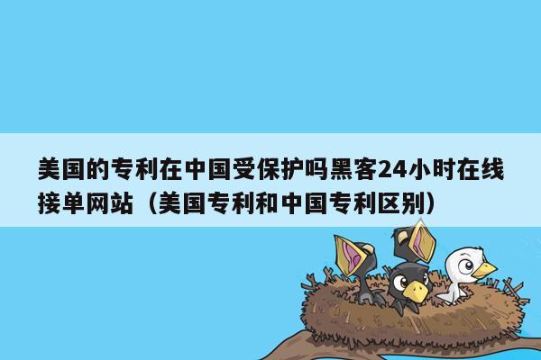 美国的专利在中国受保护吗黑客24小时在线接单网站（美国专利和中国专利区别）