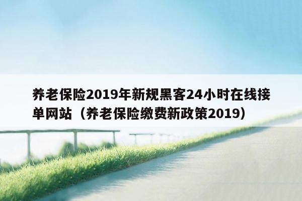 养老保险2019年新规黑客24小时在线接单网站（养老保险缴费新政策2019）