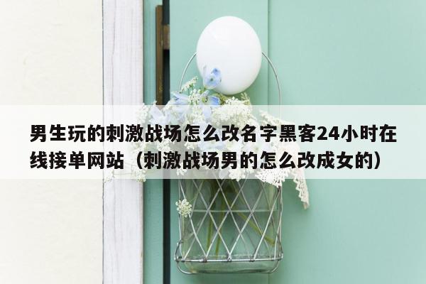 男生玩的刺激战场怎么改名字黑客24小时在线接单网站（刺激战场男的怎么改成女的）