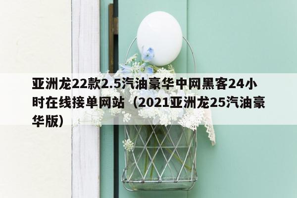 亚洲龙22款2.5汽油豪华中网黑客24小时在线接单网站（2021亚洲龙25汽油豪华版）