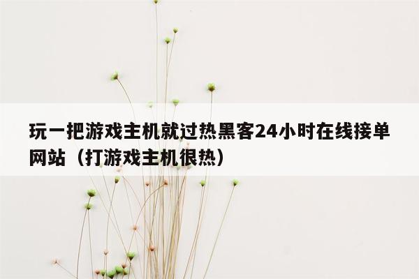 玩一把游戏主机就过热黑客24小时在线接单网站（打游戏主机很热）