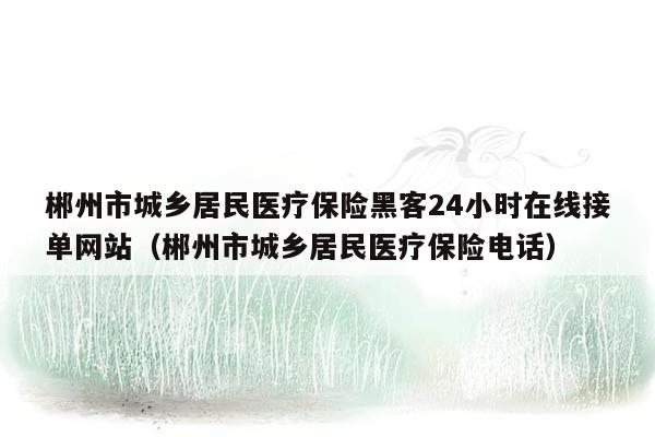 郴州市城乡居民医疗保险黑客24小时在线接单网站（郴州市城乡居民医疗保险电话）