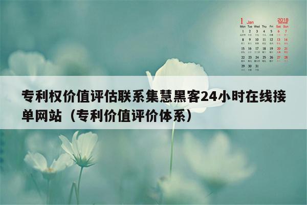 专利权价值评估联系集慧黑客24小时在线接单网站（专利价值评价体系）