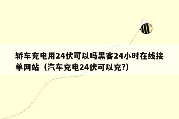 轿车充电用24伏可以吗黑客24小时在线接单网站（汽车充电24伏可以充?）