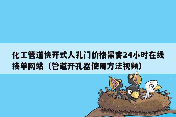 化工管道快开式人孔门价格黑客24小时在线接单网站（管道开孔器使用方法视频）