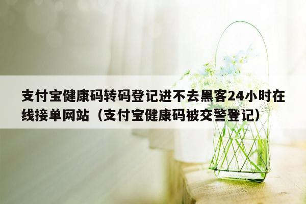 支付宝健康码转码登记进不去黑客24小时在线接单网站（支付宝健康码被交警登记）