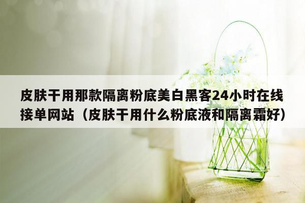 皮肤干用那款隔离粉底美白黑客24小时在线接单网站（皮肤干用什么粉底液和隔离霜好）