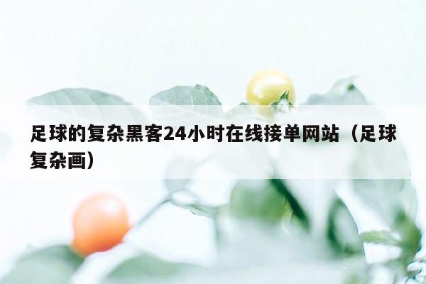 足球的复杂黑客24小时在线接单网站（足球复杂画）