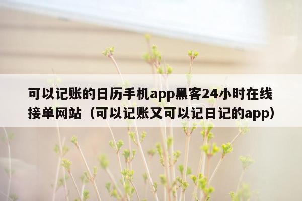 可以记账的日历手机app黑客24小时在线接单网站（可以记账又可以记日记的app）