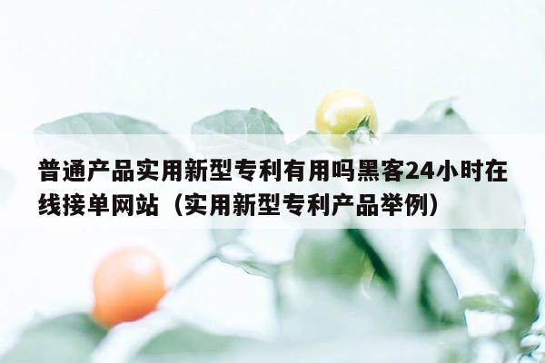 普通产品实用新型专利有用吗黑客24小时在线接单网站（实用新型专利产品举例）